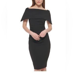 Vince Camuto Black Off-Shoulder Dress